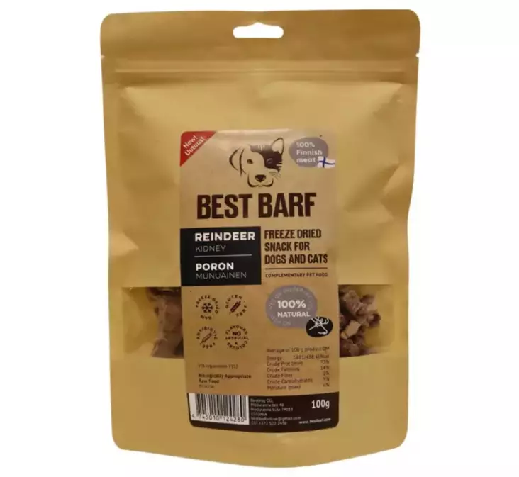 Kotimainen pakastekuivattu poron mununainen - Kuivatut lihaherkut - 004728 - 1