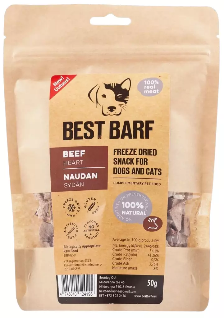 best barf naudan syd=C3=A4n - Kuivatut lihaherkut - 5938 - 1