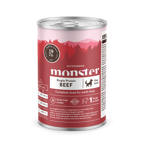 Monster Adult Single Beef 400 g - Koiran märkäruoat ja makkarat - 40628 - 1