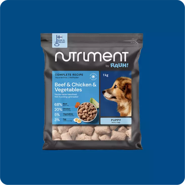 Nutriment by RAUH Nauta, kana, kasvis pennuille 1 kg - Raaka-ateriat - 42548 - 1
