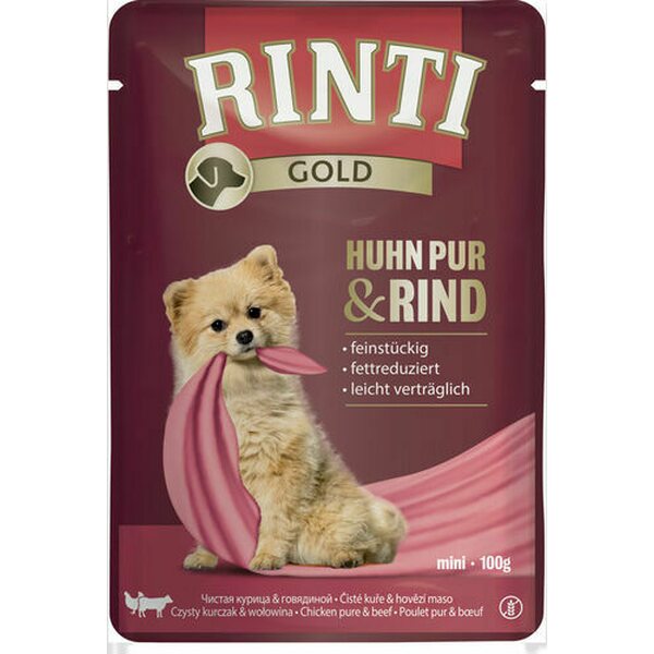 Rinti Gold Kana ja nauta 100g - Koiran märkäruoat ja makkarat - 5858 - 1