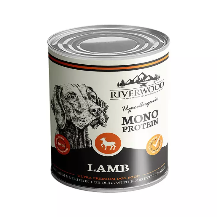 Riverwood Mono Protein Lammas 400 g - Koiran märkäruoat ja makkarat - 4908 - 1