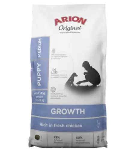 Penturuoka keskikokoiselle koiralle Arion Growth Medium Kana - Arion - 29189 - 1