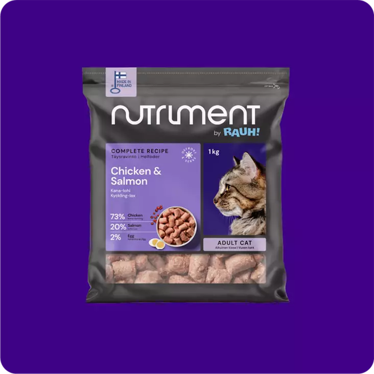 Nutriment by RAUH Kana-Lohi täysravinto kissalle, raakapakastepullat - Kissan raakaruoka - 42549 - 1