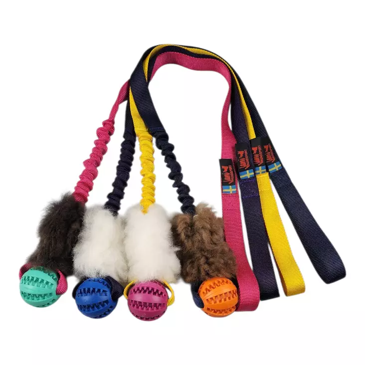 LammSkalle pitkä, joustava vetolelu lampaankarvalla - Aitoa karvaa sisältävät lelut - 43919 - 1