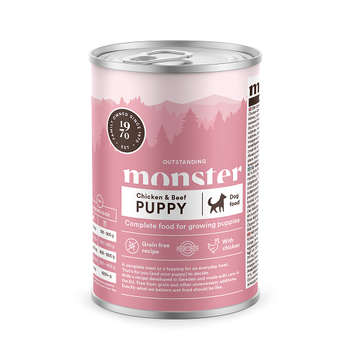 Monster Puppy Chicken&Beef 400 g - Koiran märkäruoat ja makkarat - 27029 - 1
