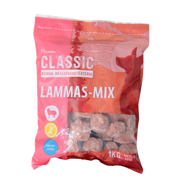 Murren Classic Lammas-mix 1 kg koiran raakaruoka - Raaka-ateriat - 41859 - 1