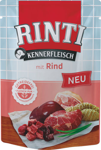 Rinti Kennerfleisch Nauta 400g - Koiran märkäruoat ja makkarat - 5589 - 1