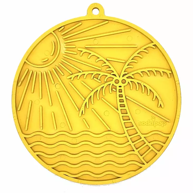 SodaPup Sun 'N Sea pyöreä nuolumatto imukupeilla, keltainen - Nuolumatot - 42499 - 1